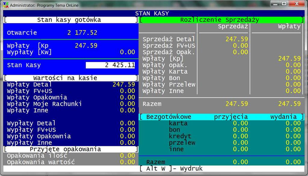 Jeśli w kolumnie nr 2- Sprzedaż kasa fiskalna widnieje kwota mniejszą niż w kolumnie 1 oraz 3, tzn. że jakiś paragon nie został zafiskalizowany.