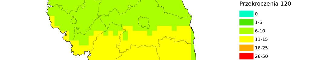 przemiany fotochemiczne prekursorów ozonu pod wpływem promieniowania UVB; niekorzystne warunki meteorologiczne, a także