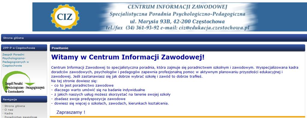 CENTRUM INFORMACJI ZAWODOWEJ muzyczny serwis internetowy publikujący muzykę na