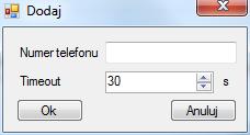 Numer abonenta lub grupy z numeracji PBX Czas wywołania numeru Rys.