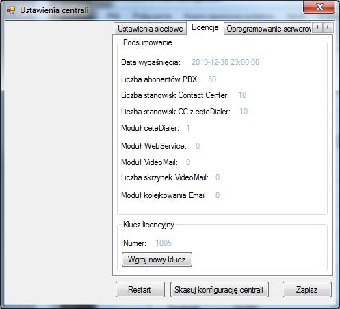 Wgranie nowego klucza licencji Rys.
