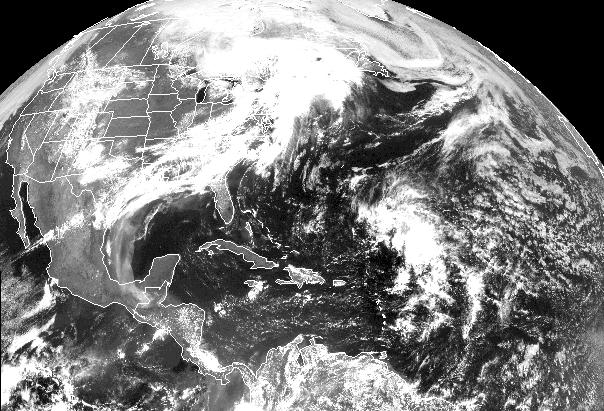 Chmury GOES-East East Visible GOES-East East Thermal