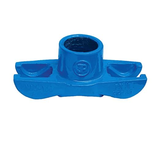 0 00 Króciec z zamkiem kłwym Clamp Saddle Хомут врезной 0 00 Na zdjęciu DN Na zdjęciu Dane techniczne: Technical data: Технические параметры: długść zabudwy wg rysunku płączenia gwintwane wg PN-EN