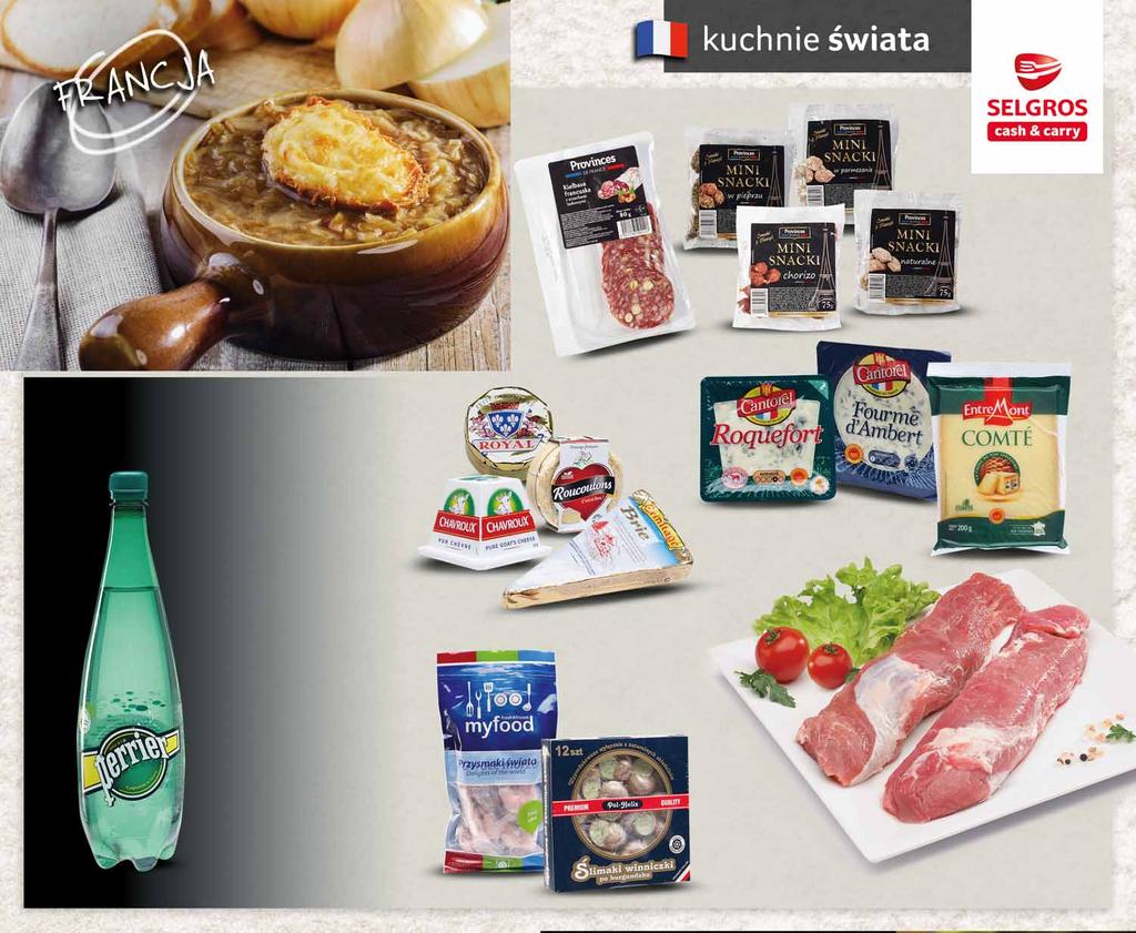 6 KIEŁBASA FRANCUSKA Z ORZECHAMI LASKOWYMI 80 G 77271534 4 99 z VAT 5.24 WODA PERRIER 1 L sprzedaż po w promocji również inne pojemności wody Perrier 30454045 2 19 z VAT 2.