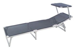 ŁÓŻKO PLAŻOWE LImONKA Z DASZKIEm ALumINIum