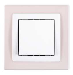 single pole switch 46DR-1 + DWP-1 47DR-1 + DWP-1 48DR-1 + DWP-1 Ramki uniwersalne oraz ramka miętowa + łącznik jednobiegunowy biały / mint frame + white single pole switch ramka lodowy błękit +