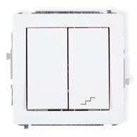 2 Mechanizm łącznika żaluzjowego / Roller blind switch DWP-8 Mechanizm łącznika schodowego / Two-way switch DWP-3 Mechanizm łącznika dwubiegunowego / Double pole switch DWP-9 Mechanizm