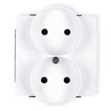 2P+Z SCHUKO (klapka dymna) Splash-proof socket 2P+Z SCHUKO (shaded transparent cover) DGPB-1sd Mechanizm gniazda bryzgoszczelnego z uziemieniem 2P+Z (klapka biała) / Splash proof socket with
