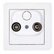 Gniazda abonenckie RTV { Radio/TV sockets } IP20 Mechanizm gniazda abonenckiego RTV końcowego 2dB / Radio/TV final socket 2dB DG2K (2dB) Mechanizm gniazda abonenckiego RTV końcowego w szeregu gniazd