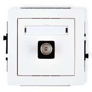 Gniazda abonenckie RTV-SAT { Radio/TV/SAT sockets } IP20 Mechanizm gniazda abonenckiego RTV-SAT końcowego 1,5dB / Radio/TV/SAT final socket 1,5dB DGS (1,5dB) Mechanizm gniazda abonenckiego RTV-SAT
