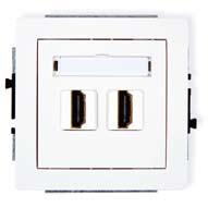5e, 8-contact) DGHK NOWOŚĆ Ładowarka USB pojedyncza, 5V, 1A + ramka uniwersalna pojedyncza z tworzywa / Single USB charger 5V, 1A + 1-gang universal plastic frame DCUSB-1 + DR-1 Mechanizm gniazda