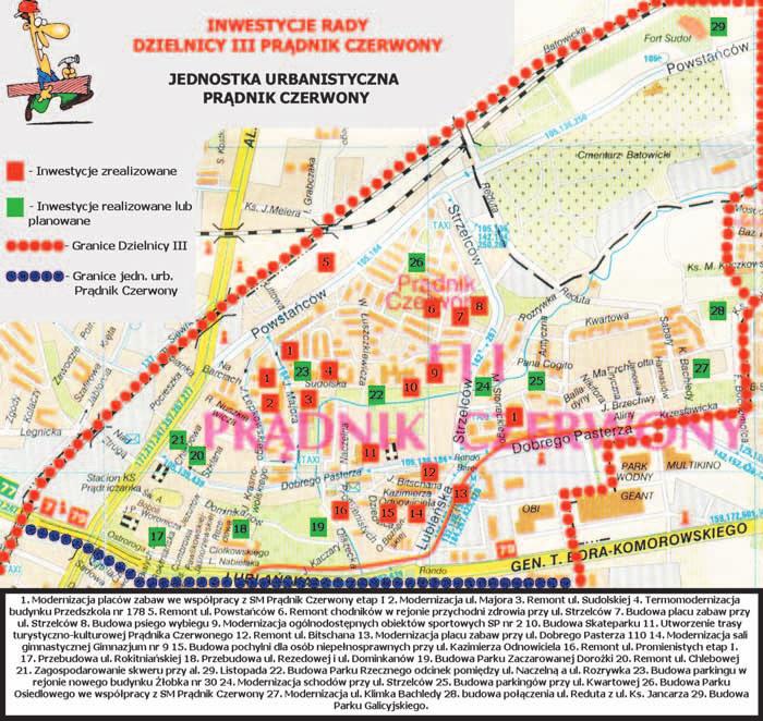 BIULETYN RADY DZIELNICY III Sprawozdanie z działań Rady Dzielnicy III w kadencji 2007 2010 jednostka urbanistyczna osiedle Prądnik Czerwony Prądnik Czerwony to w przeważającej części jednolita