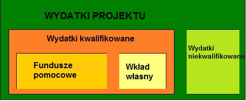Koszty projektu obejmują: koszty kwalifikowane projektu - koszty, które muszą się znaleźć w tabeli budżetowej; koszty niekwalifikowane - koszty, które nie powinny być włączone do tabeli budżetowej.