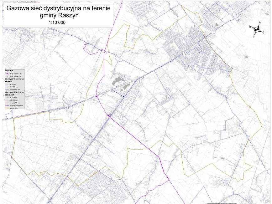 Green Key Program Ochrony Środowiska dla Gminy Raszyn Ryc. 13. Przebieg sieci gazowej na terenie Gminy Raszyn Źródło: PSG Sp. z o.o. Szczegóły dotyczące odbiorców i zużycia gazu (według GUS, 2013 r.