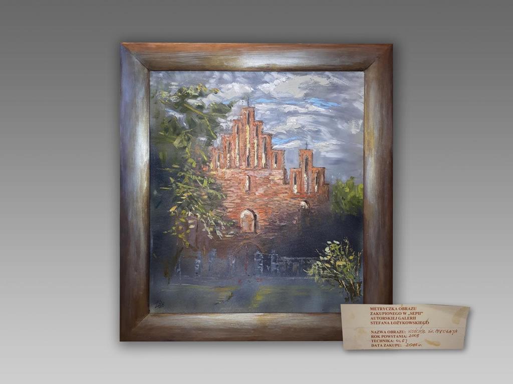 6. Obraz olejny, Kościół Św. Mikołaja, 2008r. Obraz pochodzi z Autorskiej Galerii Stefana Łożykowskiego.