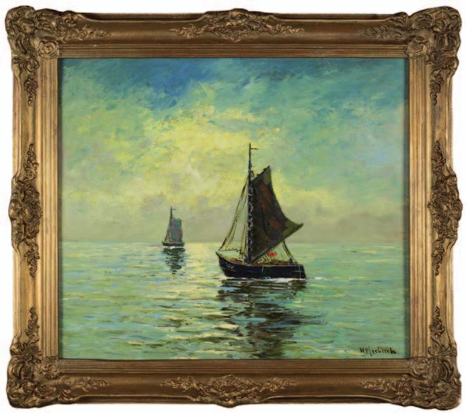 18. Wilhelm mosblech (1868-1934) PejzAż morski olej, płótno, 70 x