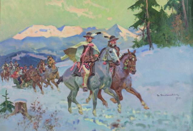 rok 1915, lasy pod Kozienicami, na odwrocie naklejka na kartonie: wystawa legionów Polskich, warszawa, kwiecień 1917. 1.200,- naukę rozpoczął w szkole Przemysłowej w Krakowie, by po czterech latach kontynuować ją w wiedeńskiej Kunstgewerbeschule.