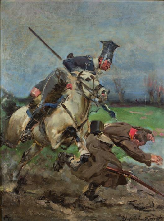 Wojciech KOSSAK (1856-1942) UłAn z Koniem olej,