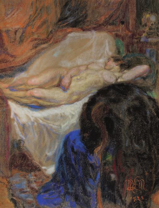 50. teodor grott (1884-1972) KwiAty w wazonie Akwarela, papier, 67 x 45 cm, sygn. p.d.: teod Grott 6.800,- studiował w latach 1904-1908 w krakowskiej AsP, uczeń leona wyczółkowskiego i Floriana cynka.