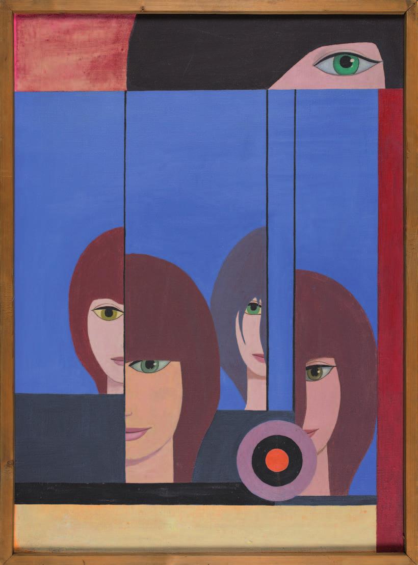 54. Kazimierz mikulski (1918-1998) PróBA PortretU olej, płótno, 73,5 x 54,5 cm, sygn. na odwrocie: K.