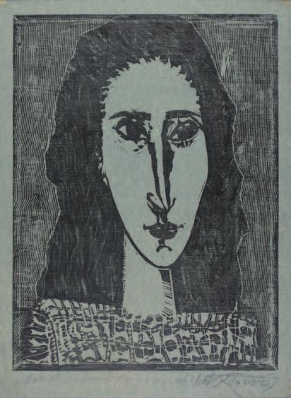 Allan RZEPKA (ur. 1940) od nowa ołówek, papier, 40 x 30 cm, sygn. p.d.: Alan rzepka 1 Vii 1985 600,- 80.