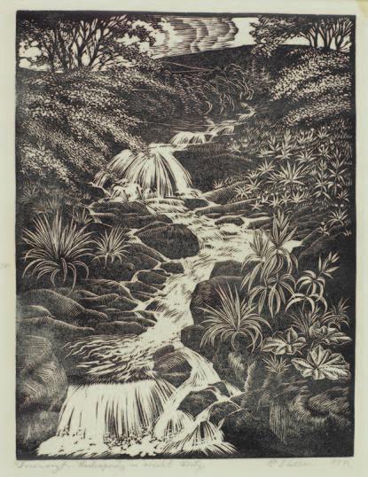 1922) Bez tytułu technika mieszana, 11 x 8 cm, sygn.