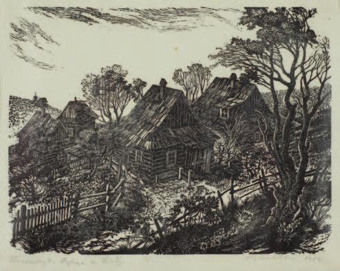 Paweł StEllER (1895-1974) PejzAż z wisły drzeworyt, 21x 26