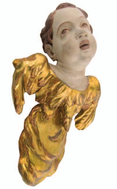 ) PUTTo drewno lipowe, polichromowane, złocone, wys.