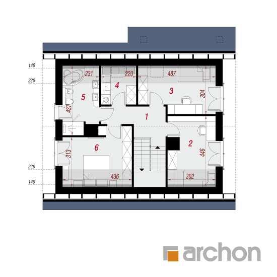 PARTER: 61,57 / 64,25 m 2 Wiatrołap 3,84 m² Salon+jadalnia Kuchnia