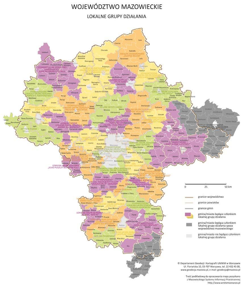 PROW 2007-2013 Działania LEADER na Mazowszu 35 LGD budżet ok.