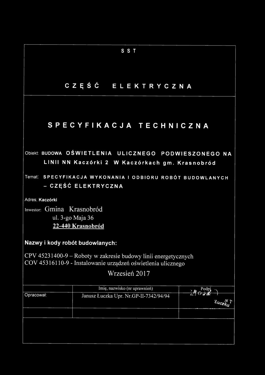 Kaczórkach gm.