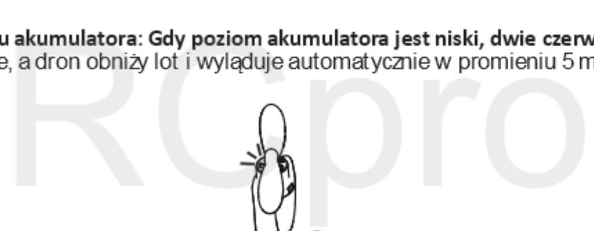 Połóż drona na równej powierzchni przed lotem, aby x4 nie leciał samoczynnie, w którąś stronę. Gdy skończysz latać, odłączaj wtyczkę akumulatora dopiero po wyłączeniu nadajnika. 6.1.