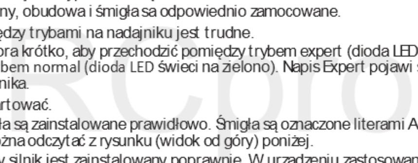 H107P ROZWIĄZYWANIE PROBLEMÓW 1. Nadajnik i dron nie są sparowane. Ustaw nadajnik i drona bliżej siebie.