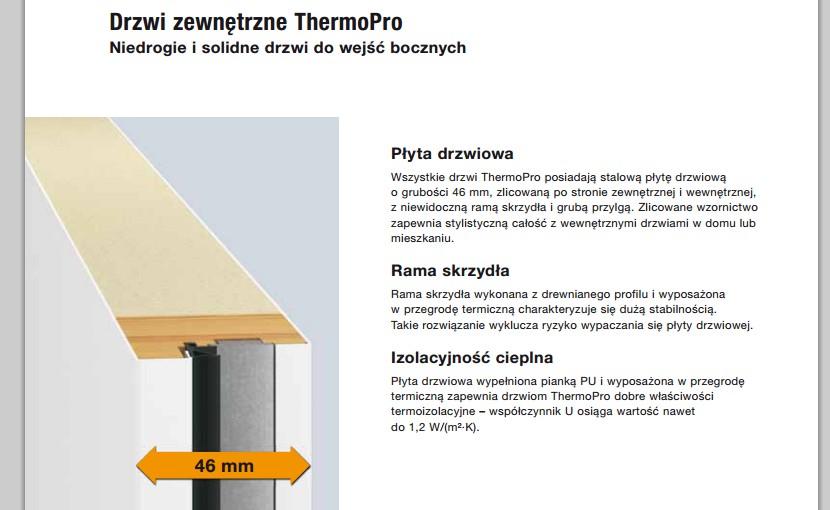 7. Porównanie z wartością dopuszczalną przyjętego z deklaracji producenta lub ewentualnie z tabel w normach współczynnika przenikania ciepła dla drzwi zewnętrznych