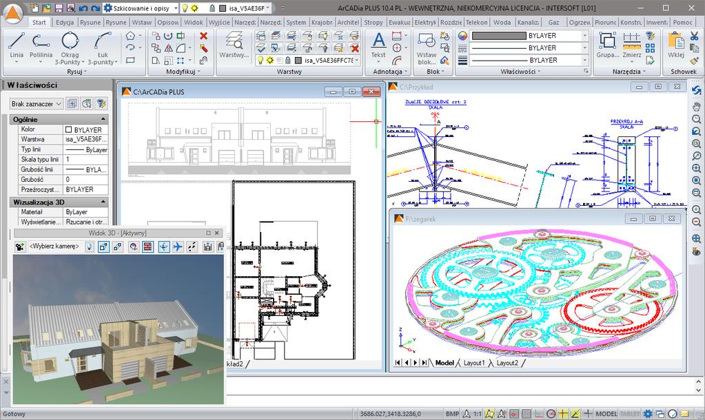 6 ArCADia/ArCADia PLUS ArCADia to program wspomagający projektowanie 2D i 3D. Ze względu na swą filozofię działania oraz ten sam format zapisu danych (DWG) do złudzenia przypomina program Autocad.