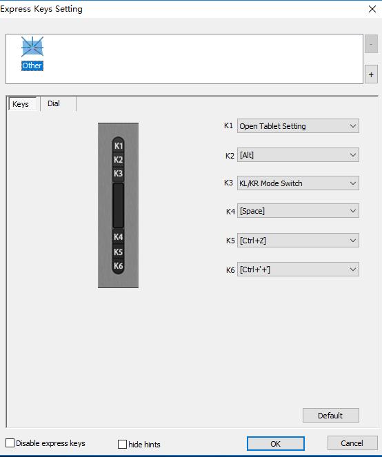 7. "Express Keys Setting" a. Tutaj możesz zmieniać funkcje przycisków skrótu.