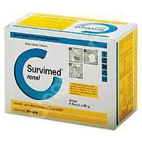 Survimed Renal: proszek (Fresenius Kabi) Postać: proszek do sporządzenia roztworu 100 ml zawiera: 2 g białka, 27,2 g węglowodanów (w tym: 5 g cukru, 0,09 g laktozy), 1,5 g tłuszczu (w tym: 0,35 g