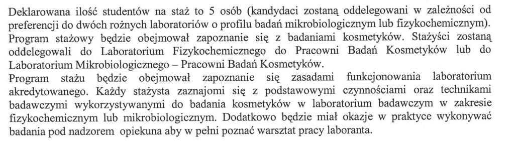 JARS Sp. z o.o. Łajski ul. Kościelna 2a, 05-119 Legionowo Opis programu i zakresu stażu: Opis wymagań względem kandydata:.. Mydlarnia Inspiracja Agnieszka Mich Berkanowo 7, 78-300 Berkanowo (woj.