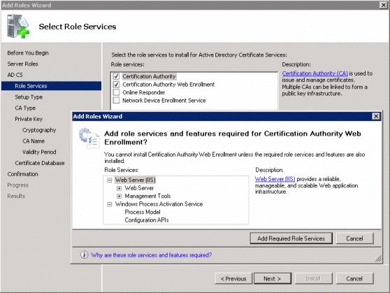 Certification Authority and Certificate Authority Web