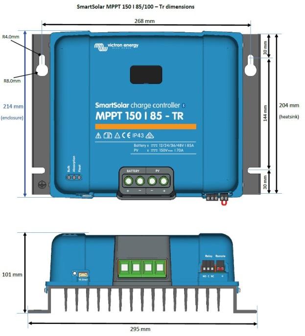 SmartSolar MPPT 150 I 85/100 Tr wymiary