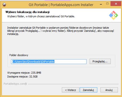 Użytkowanie PortableGit w systemie Windows. 1.