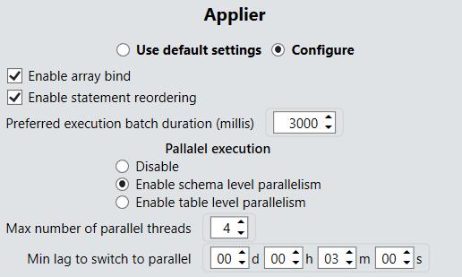 Min lag to switch to parallel Invalid UTF-8 encoding detection Minimalne opóźnienie procesu odczytu za aktywnością bazy danych, które powoduje przełączenie w tryb zrównoleglony (tylko dla opcji auto).