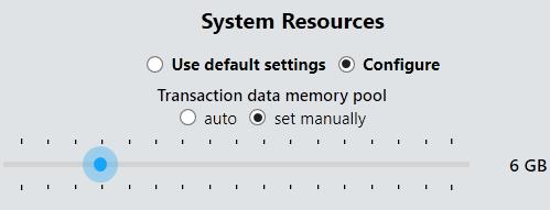 Transaction data memory pool System Resources Pozwala określić maksymalny rozmiar pamięci RAM jaki serwis replikacji może wykorzystać na przechowywania danych transakcji pochodzących z bazy danych.
