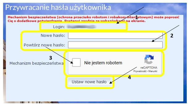 dziennika elektronicznego (2) hasło musi się składać z dużych i małych liter, cyfr i znaków specjalnych.