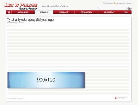 główna txt - 250 zł podstrona artykuły txt - 000 zł Informacje menu reklama przy artykule Informacje prawa strona