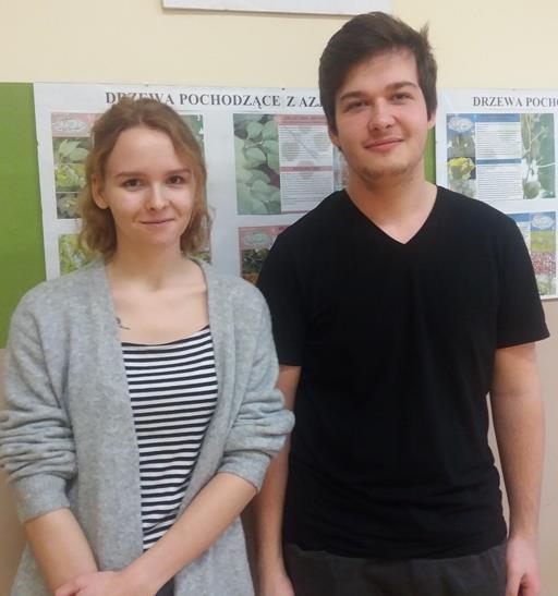 XLII edycja Olimpiady Wiedzy i Umiejętności Rolniczych Uczniowie klasy 3KB technikum architektury krajobrazu Klaudia Bździuch i Bartosz Zakowicz zakwalifikowali się do etapu okręgowego XLII edycji