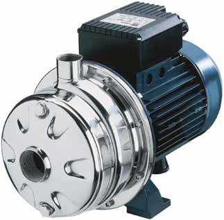 CDX(L) są pompami elektrycznymi odśrodkowymi powierzchniowymi z wirnikiem promieniowym, z hydrauliką wykonaną z tłoczonej stali AISI 304 lub AISI 316 (wersje L), których komponenty są uzyskiwane w
