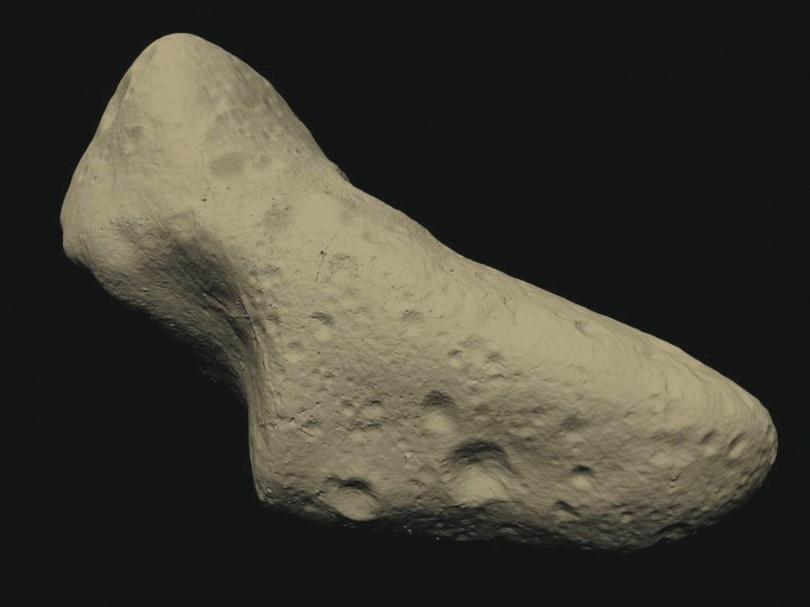 4 Pomiędzy 4560 a 4500 milionów lat temu POCHODZENIE WODY NA ZIEMI Znaczenia źródeł pozaziemskich Fig 4 Asteroida 433 Eros widziana przez sondę kosmiczną NEAR Shoemaker.