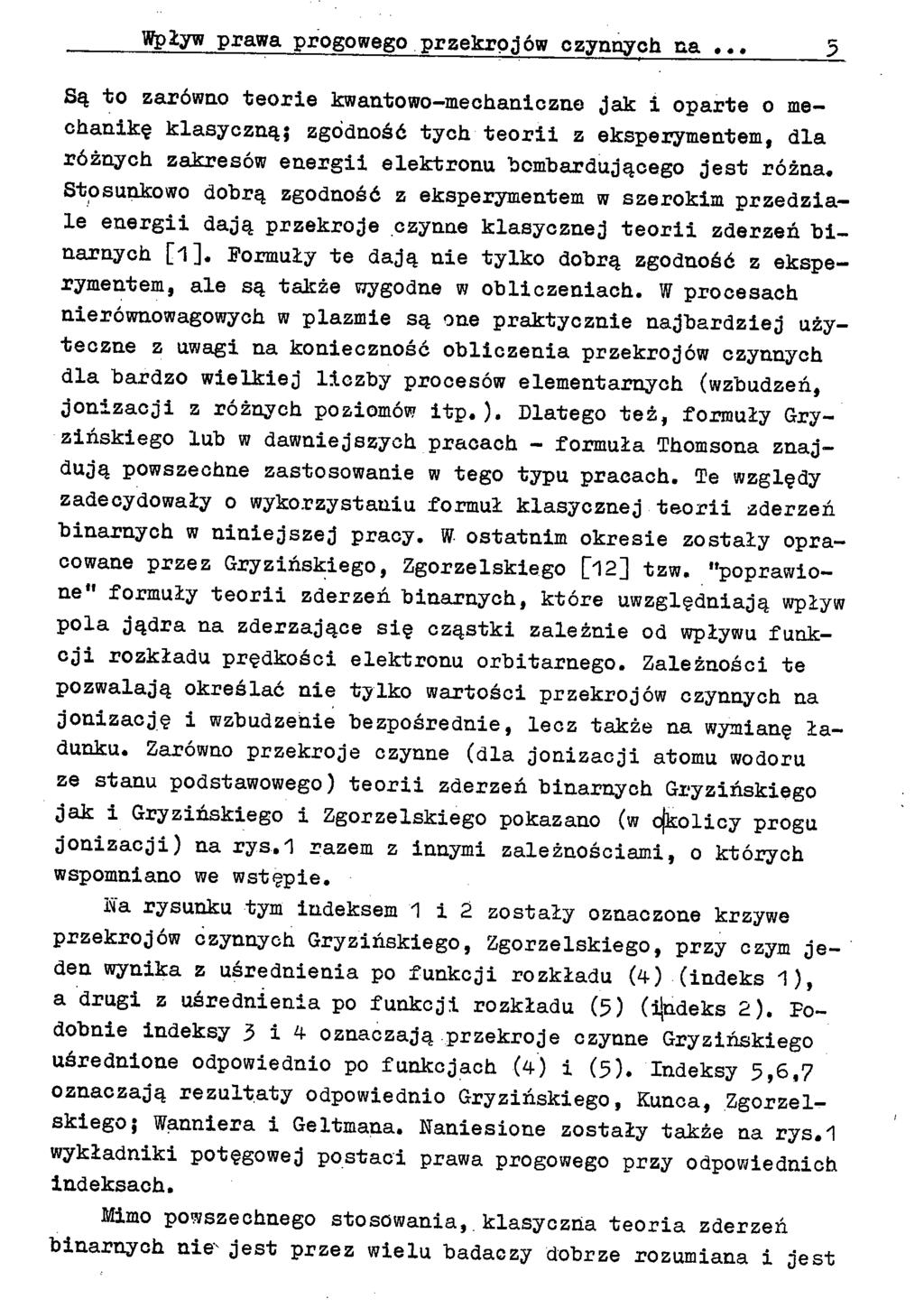 Wpływ prawa progo-wego przekrojów ozynnych na.