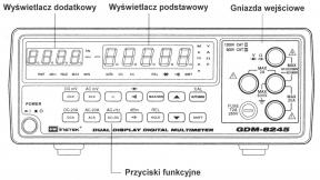 OSTRZEŻENIE: Aby uniknąć porażenia prądem i/lub uszkodzenia przyrządu, nie wolno na wejścia pomiarowe podawać napięć i prądów